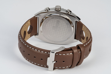 Preview: Jacques Lemans 1-2041J Herren Uhr Edelstahl Leder Quarz 10Bar